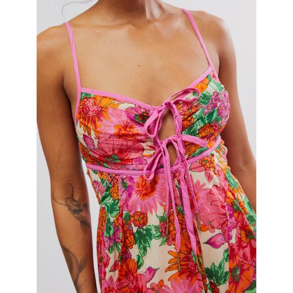 🎉LAST CHANCE🎉 FREE PEOPLE Dream Weaver Maxi Dress / Ivory Combo - Picture 4 of 6